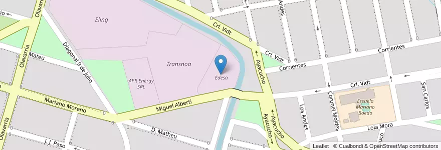 Mapa de ubicacion de Edesa en 아르헨티나, Salta, Capital, Municipio De Salta, Salta.