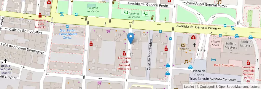 Mapa de ubicacion de EDGAR NEVILLE, CALLE, DE,32 en إسبانيا, منطقة مدريد, منطقة مدريد, Área Metropolitana De Madrid Y Corredor Del Henares, مدريد.