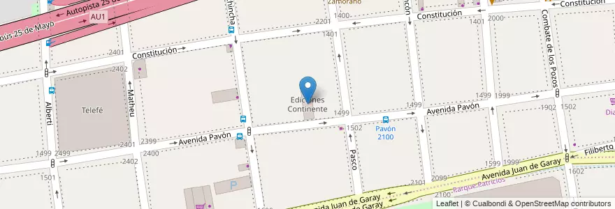 Mapa de ubicacion de Ediciones Continente, San Cristobal en Argentina, Autonomous City Of Buenos Aires, Comuna 3, Autonomous City Of Buenos Aires.