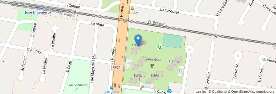 Mapa de ubicacion de Edificio 1 en Argentine, Province De Buenos Aires, Partido De La Matanza, Ciudad Evita.