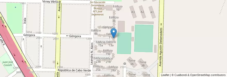 Mapa de ubicacion de Edificio 12a en 아르헨티나, 부에노스아이레스주, Partido De Avellaneda, Dock Sud.