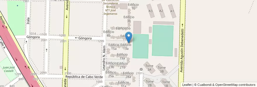 Mapa de ubicacion de Edificio 12b en アルゼンチン, ブエノスアイレス州, Partido De Avellaneda, Dock Sud.