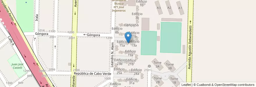 Mapa de ubicacion de Edificio 14a en Argentinië, Buenos Aires, Partido De Avellaneda, Dock Sud.