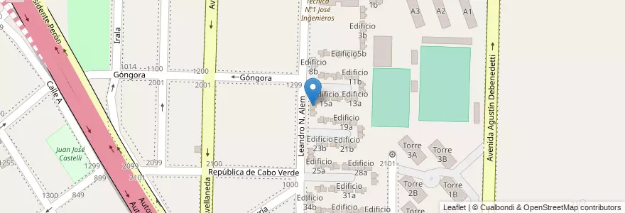 Mapa de ubicacion de Edificio 16a en الأرجنتين, بوينس آيرس, Partido De Avellaneda, Dock Sud.