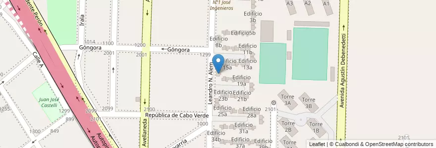 Mapa de ubicacion de Edificio 16b en Argentina, Buenos Aires, Partido De Avellaneda, Dock Sud.