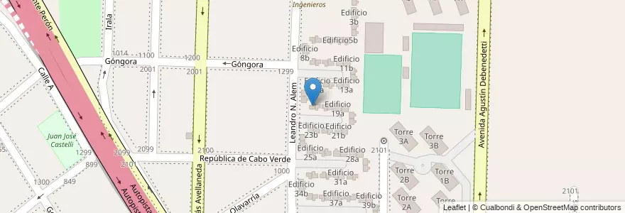 Mapa de ubicacion de Edificio 17a en アルゼンチン, ブエノスアイレス州, Partido De Avellaneda, Dock Sud.