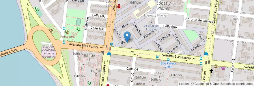 Mapa de ubicacion de Edificio 18 en アルゼンチン, ミシオネス州, Departamento Capital, Municipio De Posadas, Posadas.