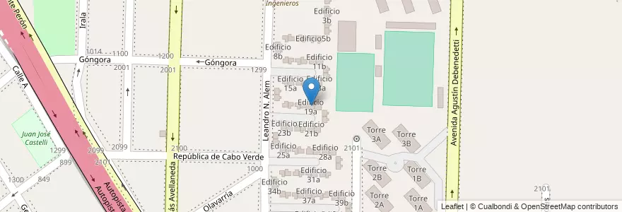 Mapa de ubicacion de Edificio 19a en Arjantin, Buenos Aires, Partido De Avellaneda, Dock Sud.