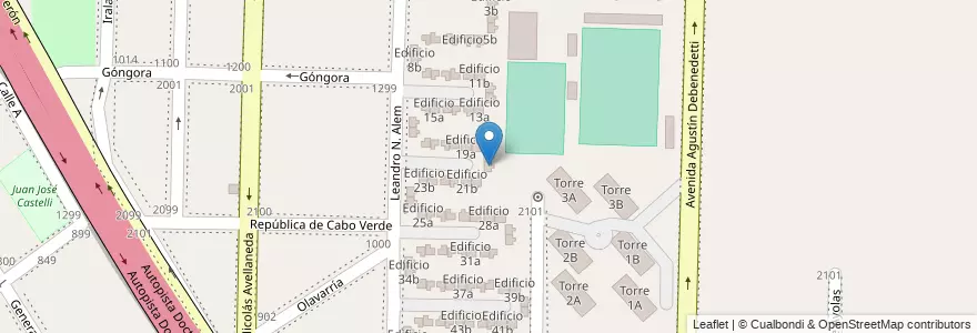 Mapa de ubicacion de Edificio 20b en アルゼンチン, ブエノスアイレス州, Partido De Avellaneda, Dock Sud.