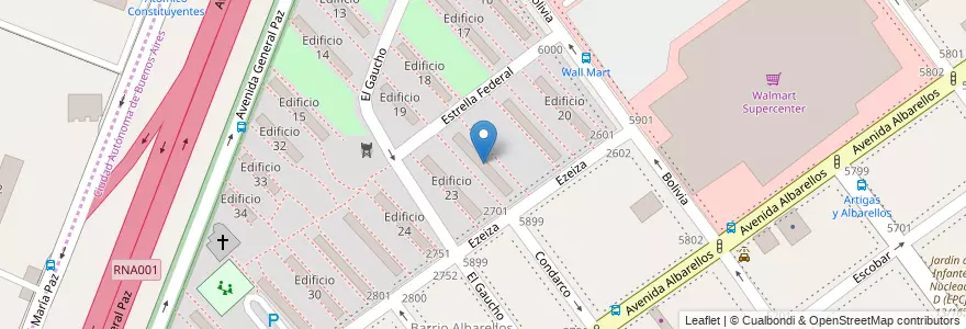 Mapa de ubicacion de Edificio 22, Villa Pueyrredon en الأرجنتين, Ciudad Autónoma De Buenos Aires, Comuna 12, Buenos Aires.