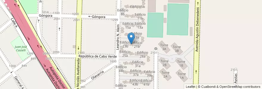 Mapa de ubicacion de Edificio 22b en アルゼンチン, ブエノスアイレス州, Partido De Avellaneda, Dock Sud.