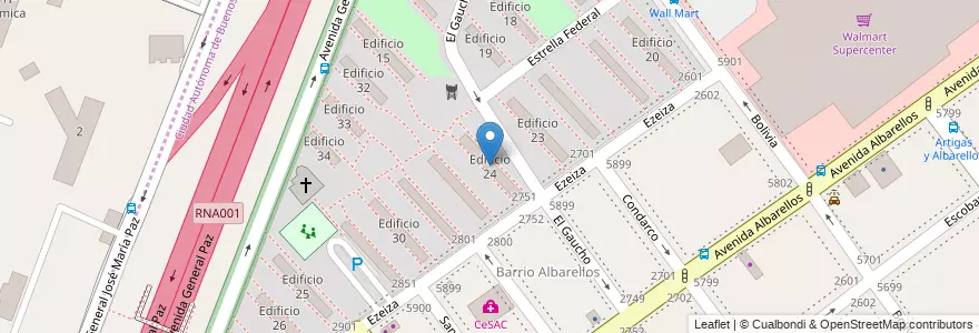 Mapa de ubicacion de Edificio 24, Villa Pueyrredon en Argentina, Autonomous City Of Buenos Aires, Comuna 12, Autonomous City Of Buenos Aires.