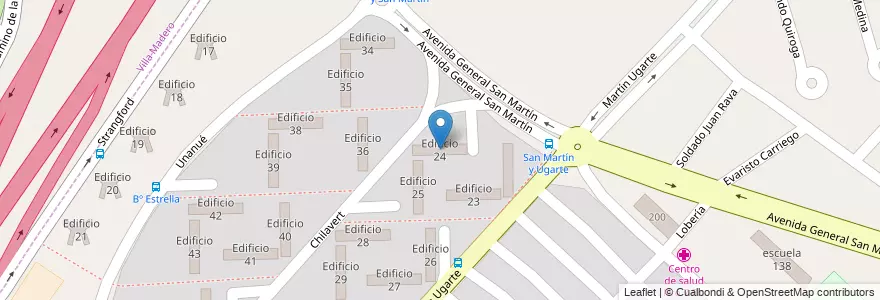 Mapa de ubicacion de Edificio 24 en 阿根廷, 布宜诺斯艾利斯省, Partido De La Matanza, Villa Celina.