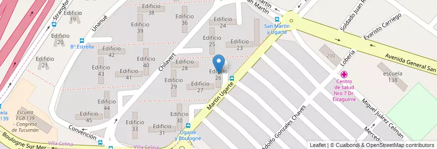 Mapa de ubicacion de Edificio 26 en Аргентина, Буэнос-Айрес, Partido De La Matanza, Villa Celina.