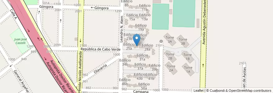 Mapa de ubicacion de Edificio 26b en アルゼンチン, ブエノスアイレス州, Partido De Avellaneda, Dock Sud.