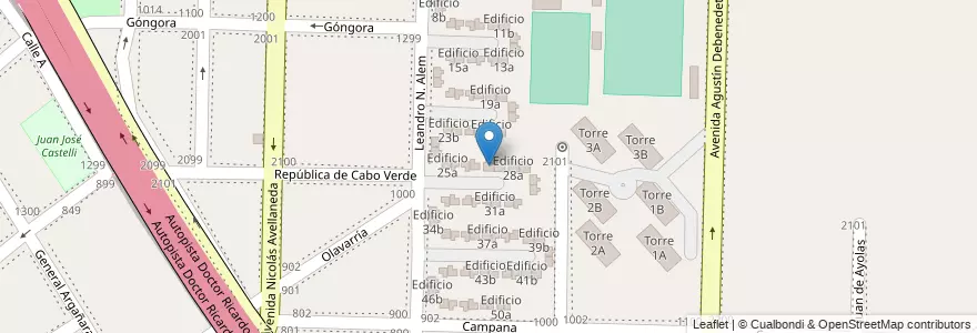 Mapa de ubicacion de Edificio 27a en アルゼンチン, ブエノスアイレス州, Partido De Avellaneda, Dock Sud.