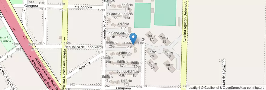 Mapa de ubicacion de Edificio 28b en アルゼンチン, ブエノスアイレス州, Partido De Avellaneda, Dock Sud.