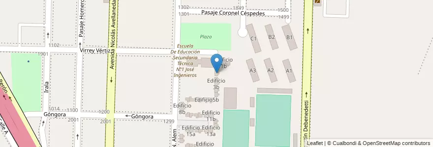 Mapa de ubicacion de Edificio 2b en アルゼンチン, ブエノスアイレス州, Partido De Avellaneda, Dock Sud.