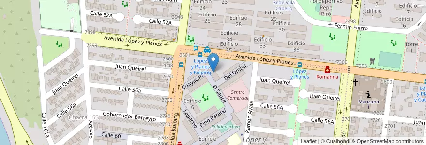 Mapa de ubicacion de Edificio 3 en Argentinië, Misiones, Departamento Capital, Municipio De Posadas, Posadas.