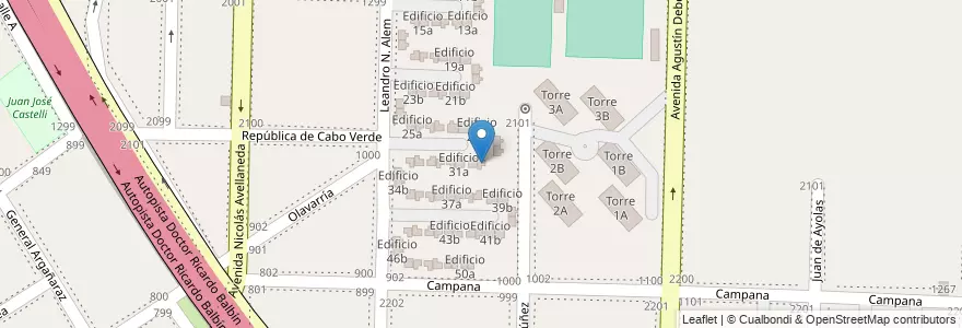 Mapa de ubicacion de Edificio 30a en アルゼンチン, ブエノスアイレス州, Partido De Avellaneda, Dock Sud.