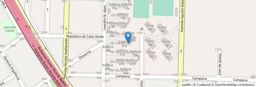 Mapa de ubicacion de Edificio 30b en 阿根廷, 布宜诺斯艾利斯省, Partido De Avellaneda, Dock Sud.