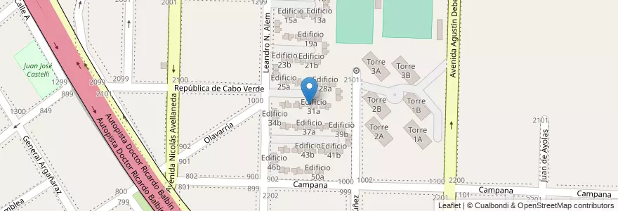 Mapa de ubicacion de Edificio 31b en アルゼンチン, ブエノスアイレス州, Partido De Avellaneda, Dock Sud.