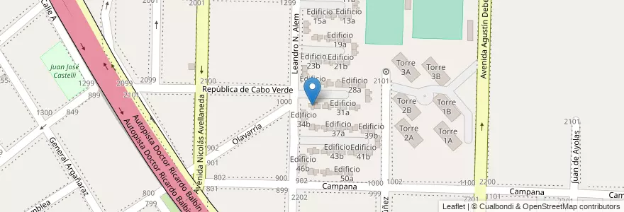 Mapa de ubicacion de Edificio 33b en アルゼンチン, ブエノスアイレス州, Partido De Avellaneda, Dock Sud.
