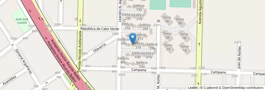 Mapa de ubicacion de Edificio 36a en アルゼンチン, ブエノスアイレス州, Partido De Avellaneda, Dock Sud.