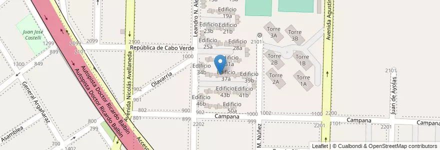 Mapa de ubicacion de Edificio 36b en アルゼンチン, ブエノスアイレス州, Partido De Avellaneda, Dock Sud.