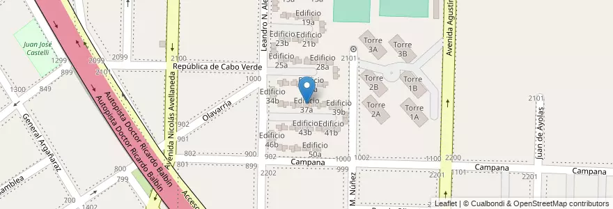 Mapa de ubicacion de Edificio 37a en アルゼンチン, ブエノスアイレス州, Partido De Avellaneda, Dock Sud.