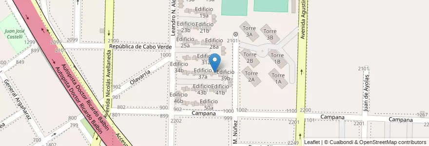 Mapa de ubicacion de Edificio 38b en アルゼンチン, ブエノスアイレス州, Partido De Avellaneda, Dock Sud.