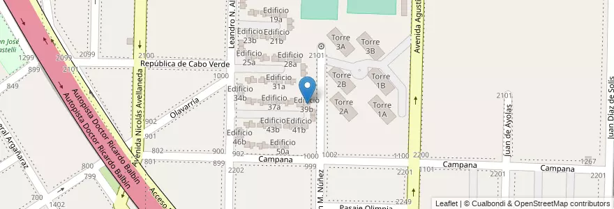 Mapa de ubicacion de Edificio 39b en アルゼンチン, ブエノスアイレス州, Partido De Avellaneda, Dock Sud.