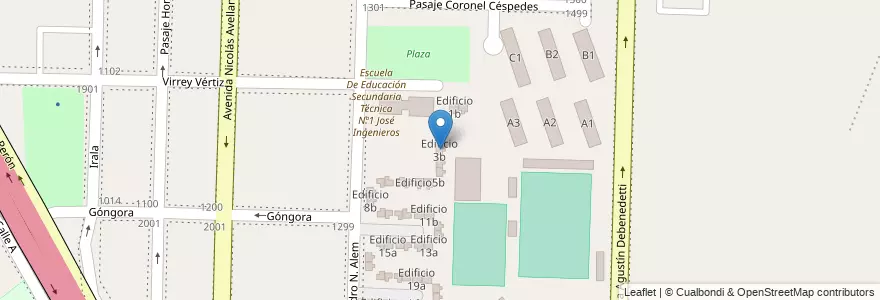 Mapa de ubicacion de Edificio 3b en アルゼンチン, ブエノスアイレス州, Partido De Avellaneda, Dock Sud.