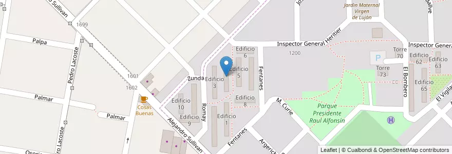 Mapa de ubicacion de Edificio 4 en Argentinië, Buenos Aires, Partido De Merlo, San Antonio De Padua.