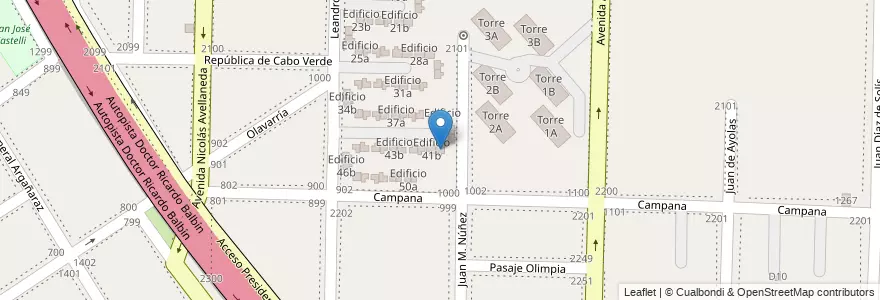 Mapa de ubicacion de Edificio 41a en アルゼンチン, ブエノスアイレス州, Partido De Avellaneda, Dock Sud.