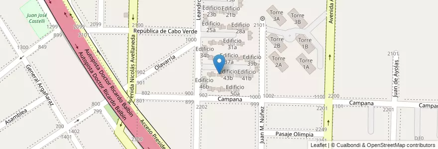 Mapa de ubicacion de Edificio 44b en アルゼンチン, ブエノスアイレス州, Partido De Avellaneda, Dock Sud.
