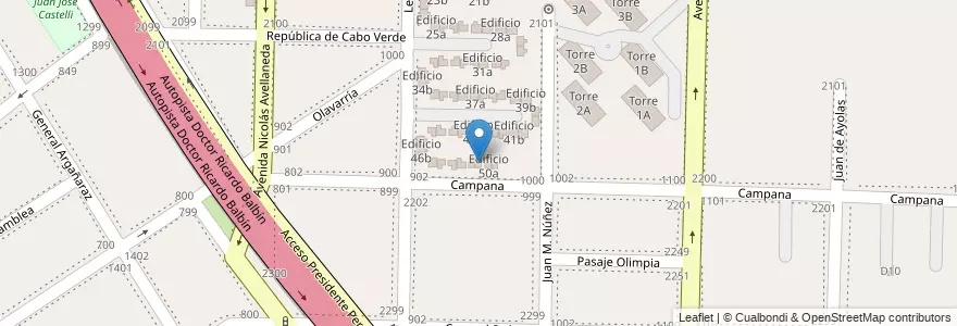 Mapa de ubicacion de Edificio 49b en アルゼンチン, ブエノスアイレス州, Partido De Avellaneda, Dock Sud.