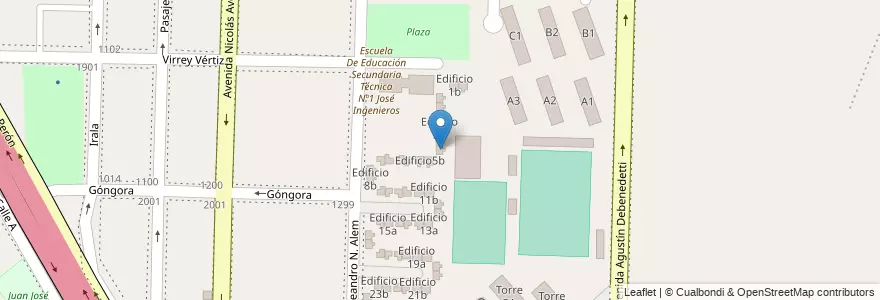 Mapa de ubicacion de Edificio 4b en アルゼンチン, ブエノスアイレス州, Partido De Avellaneda, Dock Sud.