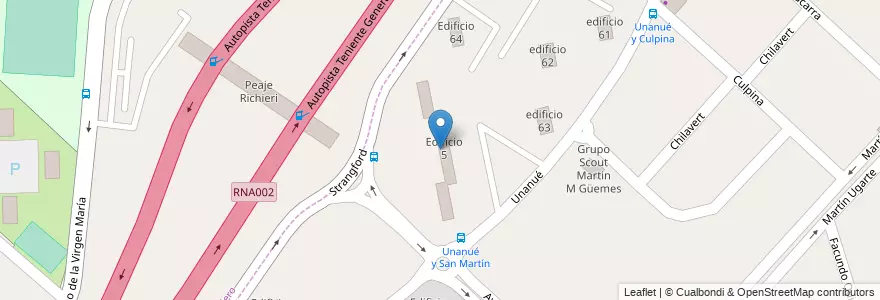 Mapa de ubicacion de Edificio 5 en Arjantin, Buenos Aires, Partido De La Matanza, Villa Celina.