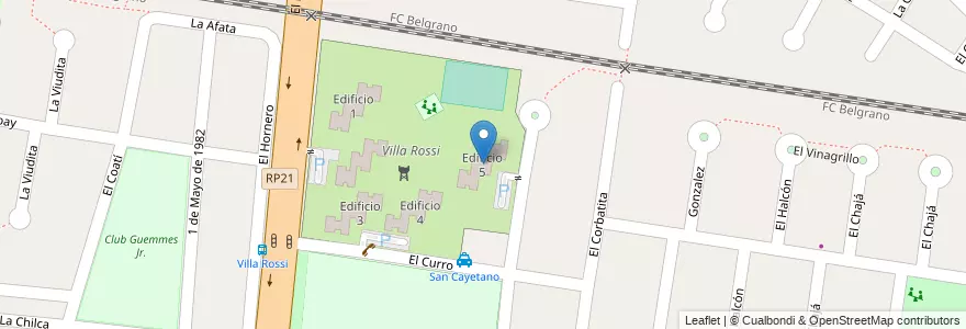 Mapa de ubicacion de Edificio 5 en 阿根廷, 布宜诺斯艾利斯省, Partido De La Matanza, Ciudad Evita.