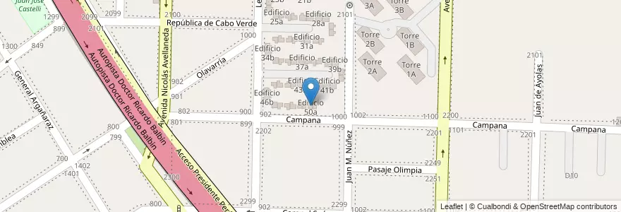 Mapa de ubicacion de Edificio 50a en 阿根廷, 布宜诺斯艾利斯省, Partido De Avellaneda, Dock Sud.