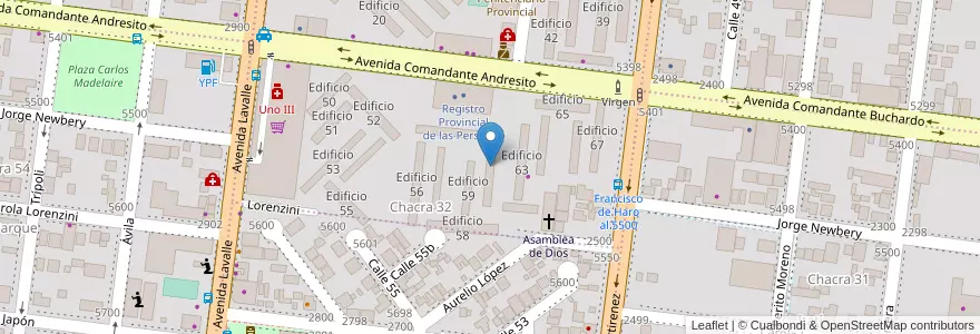 Mapa de ubicacion de Edificio 60 en 阿根廷, Misiones, Departamento Capital, Municipio De Posadas, Posadas.