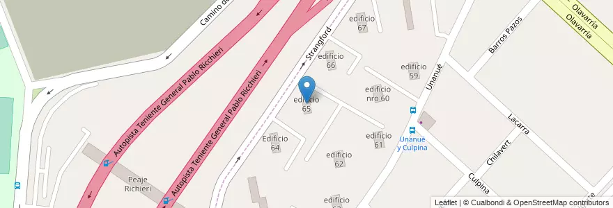 Mapa de ubicacion de edificio 65 en Arjantin, Buenos Aires, Partido De La Matanza, Villa Celina.