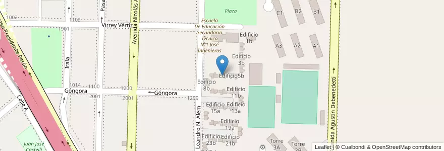 Mapa de ubicacion de Edificio 6b en アルゼンチン, ブエノスアイレス州, Partido De Avellaneda, Dock Sud.