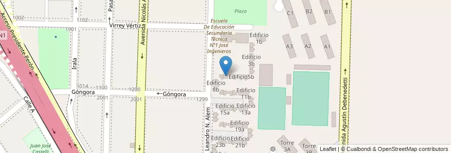 Mapa de ubicacion de Edificio 7a en Arjantin, Buenos Aires, Partido De Avellaneda, Dock Sud.