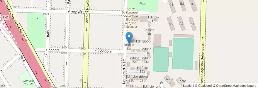 Mapa de ubicacion de Edificio 8a en アルゼンチン, ブエノスアイレス州, Partido De Avellaneda, Dock Sud.