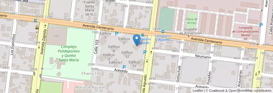 Mapa de ubicacion de Edificio 9 en Argentinien, Misiones, Departamento Capital, Municipio De Posadas, Posadas.