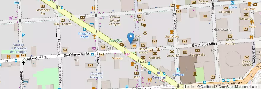 Mapa de ubicacion de Edificio Bencich, San Nicolas en Arjantin, Ciudad Autónoma De Buenos Aires, Comuna 1, Buenos Aires.