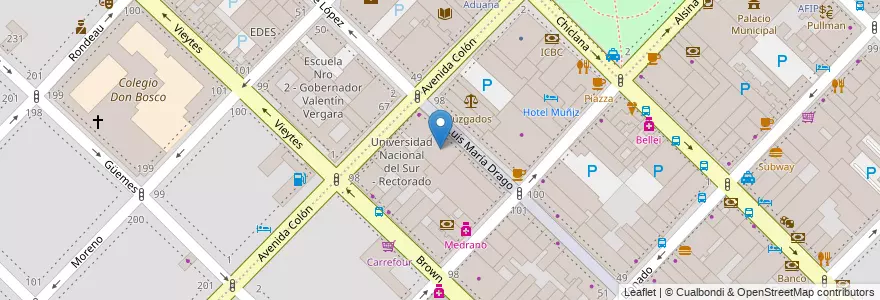 Mapa de ubicacion de Edificio Bicentenario en Argentinien, Provinz Buenos Aires, Partido De Bahía Blanca, Bahía Blanca.