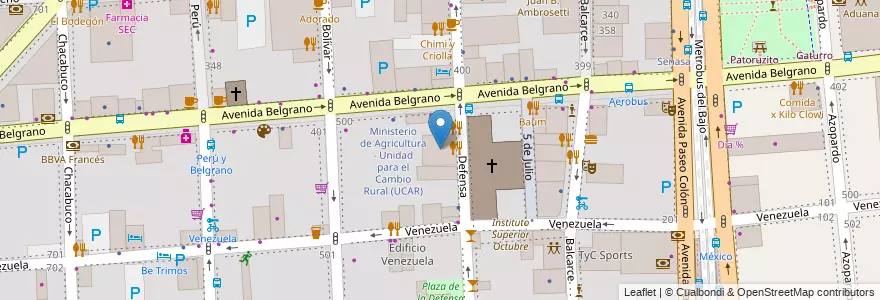 Mapa de ubicacion de Edificio Calmer, Montserrat en 아르헨티나, Ciudad Autónoma De Buenos Aires, Comuna 1, 부에노스아이레스.